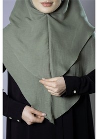 Resim Hürrem Bone Fıstık Yeşili Pratik Hazır Geçmeli Tesettür Eşarp Pamuk Caz Kumaş Çift Katlı Çapraz Hijab 2304 36 
