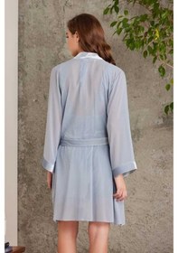 Resim Pierre Cardin Dantelli Kadife Tulum Sabahlık Takım 4800 Mist 001 