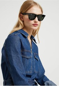 Resim Ray-Ban Rb2140 901 50wayfarer Siyah Kemik Yeşil Camlı Unisex Güneş Gözlüğü Rb 2140 901 