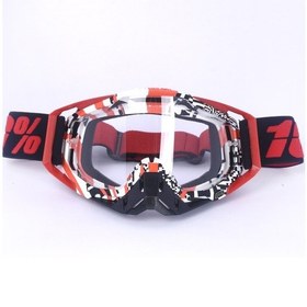 Resim Jzcat R24 Klasik Motokros Bisiklet Yarış Sporları Kayak Gözlükleri Kırmızı - Şeffaf 