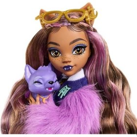 Resim Evcil Köpeği Crescent İle Sırt Çantası, Ajanda Ve Atıştırmalıklar Gibi Aksesuarlarıyla Clawdeen Wolf Bebek, Hrp65 