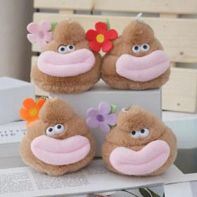 Resim Dzjjna Yeni 1 Adet Dört Inç Iyi Şanslar Karikatür Peluş Oyuncak Bebek Anahtarlık Sevimli Bebek Anahtar Küçük Kolye Seti (Yurt Dışından) 