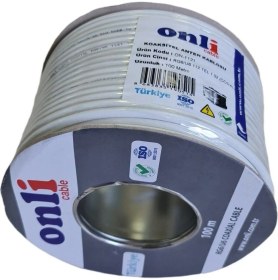 Resim Onli RG6U6 112TEL Beyaz Anten Kablosu 100METRE Yerli Üretim 