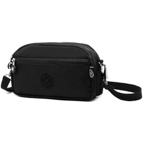 Resim Smart Bags 1112 Krınkle Kumaş Postacı Çantası (Siyah) Siyah 