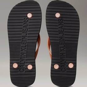 Resim Calvin Klein BEACH SANDAL MONOLOG Kahve-Siyah Kadın Parmak Arası Terlik 