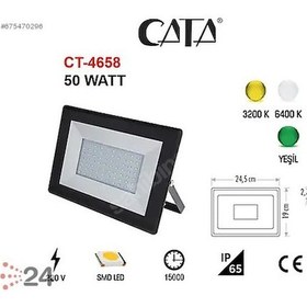 Resim Cata Ct-4658 50w Slim Led Projektör(beyaz) 