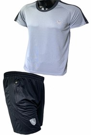 Resim Fs Erkek Gri Siyah Günlük Sporcu Yürüyüş Cepli Şort Futbol Spor Takım Setleri 