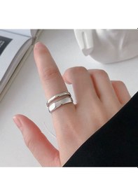 Resim 925 Ayar Gümüş Boyutlanabilir Kadın Yüzük Çok Renkli 
