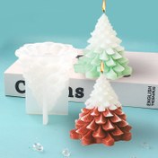 Resim 3D Çam Ağacı Noel Ağacı Silikon Mum Kalıbı Noel Süsü Mum Alçı Reçine El Sanatları Çimento Kil Kalıp DIY Araçları Noel Partisi Hediye Yapımı El Yapımı Sabun Kalıbı 