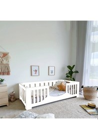 Resim Markaawm Datça Montessori Yatak Çocuk Yatak Bebek Karyolası Beyaz 