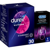 Resim Durex Extreme Geciktiricili Ve Tırtıklı Prezervatif 30'lu + Intense Devil Ring Titreşimli Halka 