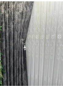 Resim Nivemeshome Pera V-2501 1/3 Sık Pileli Fon Perde Apm Siyah 