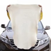 Resim Büyük Doğal Suni Deri Araba Temizleme Bezi - Ultra Emici, Hızlı Kuruyan, Yüzeylere Yumuşak ve Nazik, Araba Yıkama ve Detaylandırma için İdeal, Araba Yıkama Bezi 