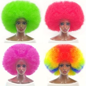 Resim Sass 70'li Yıllar İlhamlı Büyük Lastikli Afro Perukları - Premium Sentetik Kısa Kıvırcık Isıya Dayanıklı Saç ile Lastik Ağ Şapka - Yüksek Kaliteli Kozplay ve Her Gün Giyim İçin Moda Perukları 