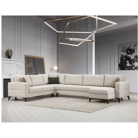 Resim Minar Kristal Dinlenme+3+köşe+2 Köşe Takımı Bej 