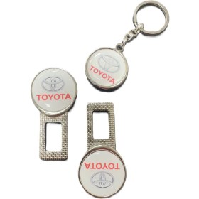 Resim Toyota Corolla C-Hr Rav4 Auris Yaris Uyumlu Ses Susturucu Metal Toka 1 Çift Anahtarlık 1 Adet 