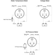 Resim Novahub 3'ü 1 Arada Motor Ölçer Seti: Su Sıcaklığı, Yağ Sıcaklığı, Yağ Basıncı Ölçerleri 