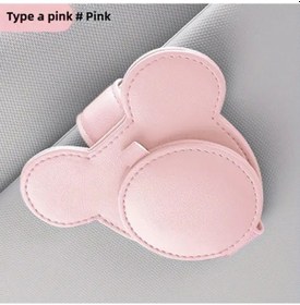 Resim Elmpaly Pembe Sunucu Kulaklı Gözlük Tutucu - Sağlam Süet, Çok Amaçlı Araç Organizörü 