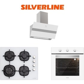 Resim Silverline BO6503W01 - CS5429W01 - 3472 Bold 60 Beyaz Ankastre Set Silverline