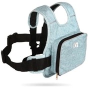 Resim Evrensel Motosiklet Emniyet Kemeri İle Çocuklar İçin Saklama Çantası Arka Mavi 