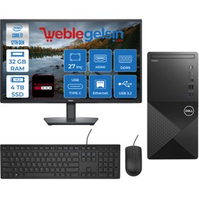 Resim Dell Vostro 3030 mt I7 12700 32GB Ddr5 4tb SSD 27" Fhd WIN11Pro RX550-4GB 27N3030I7RX550P20+ZettaFLASH 