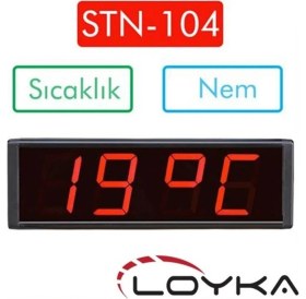 Resim Loyka STN-104 Işıklı Termometre Saat (Sıcaklık+Nem+Saat) 