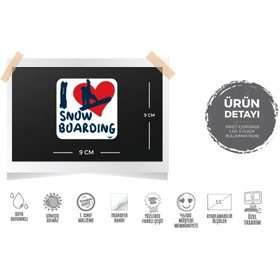 Resim Bay Etiket Hbg45 I Love Snowboard Etiketi 