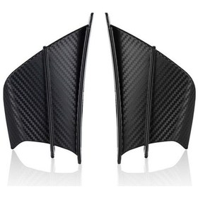 Resim Novahub Motosiklet Abs Kanatçıklar, Siyah Aerodinamik Spoiler, Evrensel Modifikasyon Aksesuarı, Mat/parlak/dövme Desen, Tam Siyah Seçenekler Siyah 