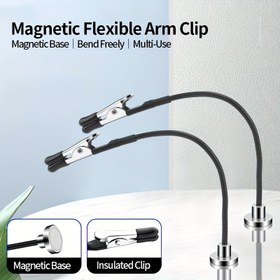 Resim 3/5/10 adet Manyetik Esnek Kol Klipsi Seti - DIY El Sanatları, Modelleme ve Masa İşleri için Ayarlanabilir Araç Tutucu, Manyetik Taban, Bükülmez Tasarım, Çok Amaçlı Klipsler için İstikrar, El Sanatları Aksesuarları, Şık Metalik Kaplama, Dayanıklı Yapı 
