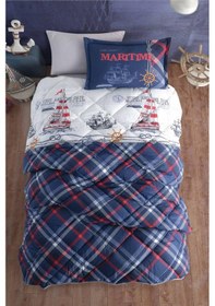 Resim Clasy Ranforce Tek Kişilik Yorgan Maritime Çocuk Yorgan Mavi 