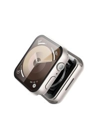 Resim Apple Uyumlu Watch 41mm 7-8-9 Se Seri Starlight 360 Derece Koruma Ve Temperli Cam Ekran Koruyucu 