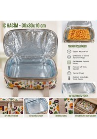 Resim Borcam Termal Çantası-yemek Çantası-30 Cm Kare-352 Çok Renkli 