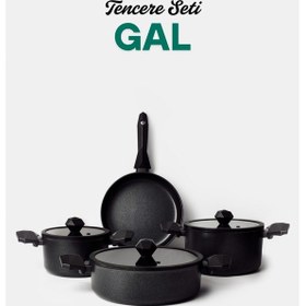 Resim Gal 7 Parça Tencere Seti Siyah 