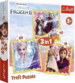 Resim Frozen II 3IN1 Puzzle 