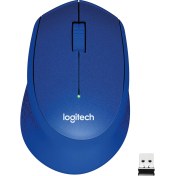 Resim Logitech M330 Sessiz Kablosuz Mouse M330 Silent Plus USB Kablosuz Mouse Mavi (910-004910)