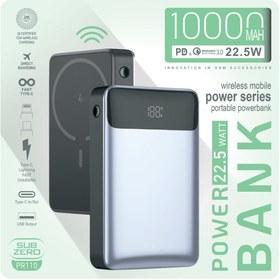 Resim Subzero Pr110 10.000 Mah Kablosuz Magsafe 22.5w Pd Hızlı Sarj Powerbank 