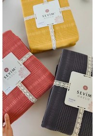 Resim Tek Kişilik Waffle Pike 160x230cm, %100 Pamuk, Petek Tasarım Antrasıt Antrasit 