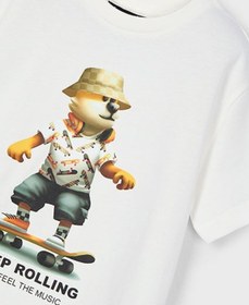 Resim Name It Mayoral Erkek Çocuk Kısa Kollu Tişört KREM 