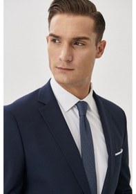 Resim AC&Co / Altınyıldız Classics Erkek Slim Fit Dar Kesim Mono Yaka Takım Elbise Lacivert 