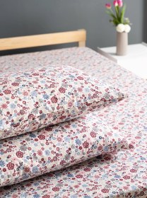 Resim Soley Liberty %100 Pamuklu Çift Kişilik 180 X 200 Lastikli Çarşaf Seti Bordo 