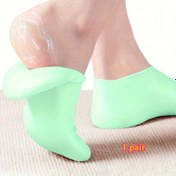 Resim 1 Çift Kadınlar İçin Yeşil Silikonlu Anti-Kuru Çatlamış Çoraplar - Nemlendirici Ayak Bakımı Çorapları, Yumuşak Nefes Alabilen Ergonomik Tasarım, Pedikür SPA ve Günlük Kullanım İçin Uygun, Rahat Ayakkabılar, Pürüzsüz Dokusu, Dayanıklı Malzeme, Kadınlar İçin Özel 