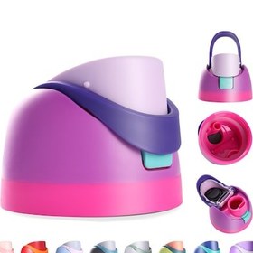 Resim Kosona Su Şişesi Yerine Konulabilir Kapağı - 16/24/32/40 Oz Uyumlu, Bpa-ücretsiz, Sızıntı Engeli, Pembe-mor Kombinasyon 