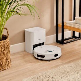 Resim Homend Alex Laser Power 1289H Toz Hazneli Moplu Halı Tanıyan Beyaz Robot Süpürge 