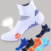 Resim 6 Çift Erkek Atletik Sıkıştırma Kısa Çorap - Basketbol, Koşu, Yürüyüş için Nefes Alabilen, Hızlı Kuruyan Tasarım - Geometrik Desen, Örgü Kumaş, 250g/m², Spor Çorapları|Atletik Çoraplar|Örgü Yapı 