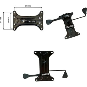 Resim Elayce Ofis 140LIK Siyah Amortisör+Çift Kollu Mekanizma Yedek Parça 