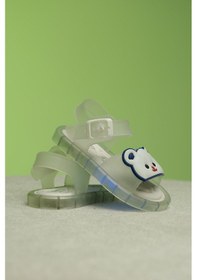 Resim Eva Işıklı Kaydırmaz Tabanlı Figürlü Unisex Çocuk Sandalet Terlik 001 