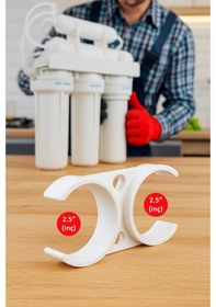 Resim Su Arıtma Cihazı Filtre Kelepçesi Çift Taraflı 2.5 x 2.5" Klips 5 Adet 
