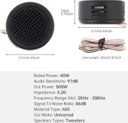 Resim Conventions1 Adet 500w Yüksek Verimli Mini Dome Tweeter Yüksek 