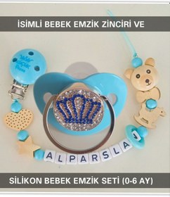Resim Sahi Aksesuar İsimli Emzik Zinciri Ve Silikon Emzik Seti Bezyı380 Yeşil 