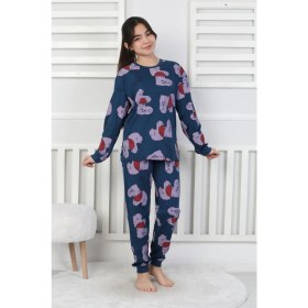 Resim Tangled Hearts Desenli Kız Çocuk Pijama Takımı 8-13 